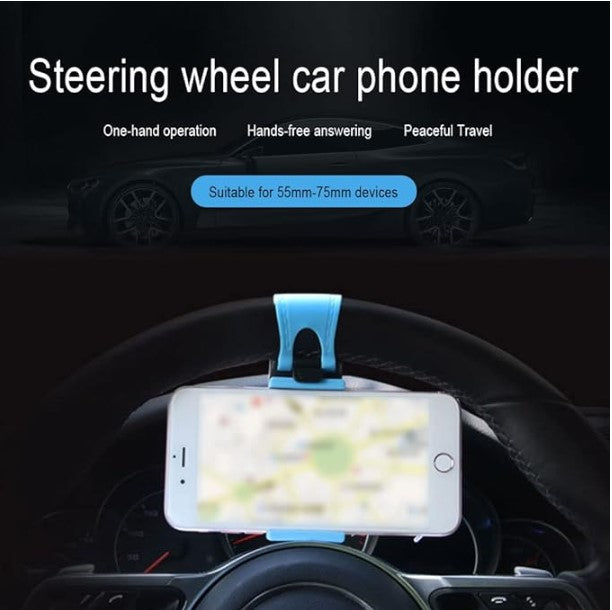 🚗 Universal Steering Wheel Phone Holder – Compact and Convenient 📱