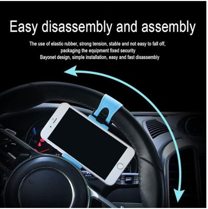 🚗 Universal Steering Wheel Phone Holder – Compact and Convenient 📱