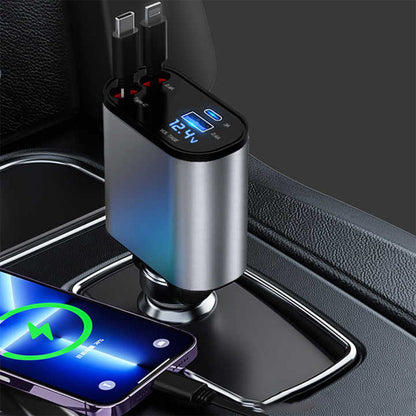 4 IN 1 RETRACTABLE CAR CHARGER