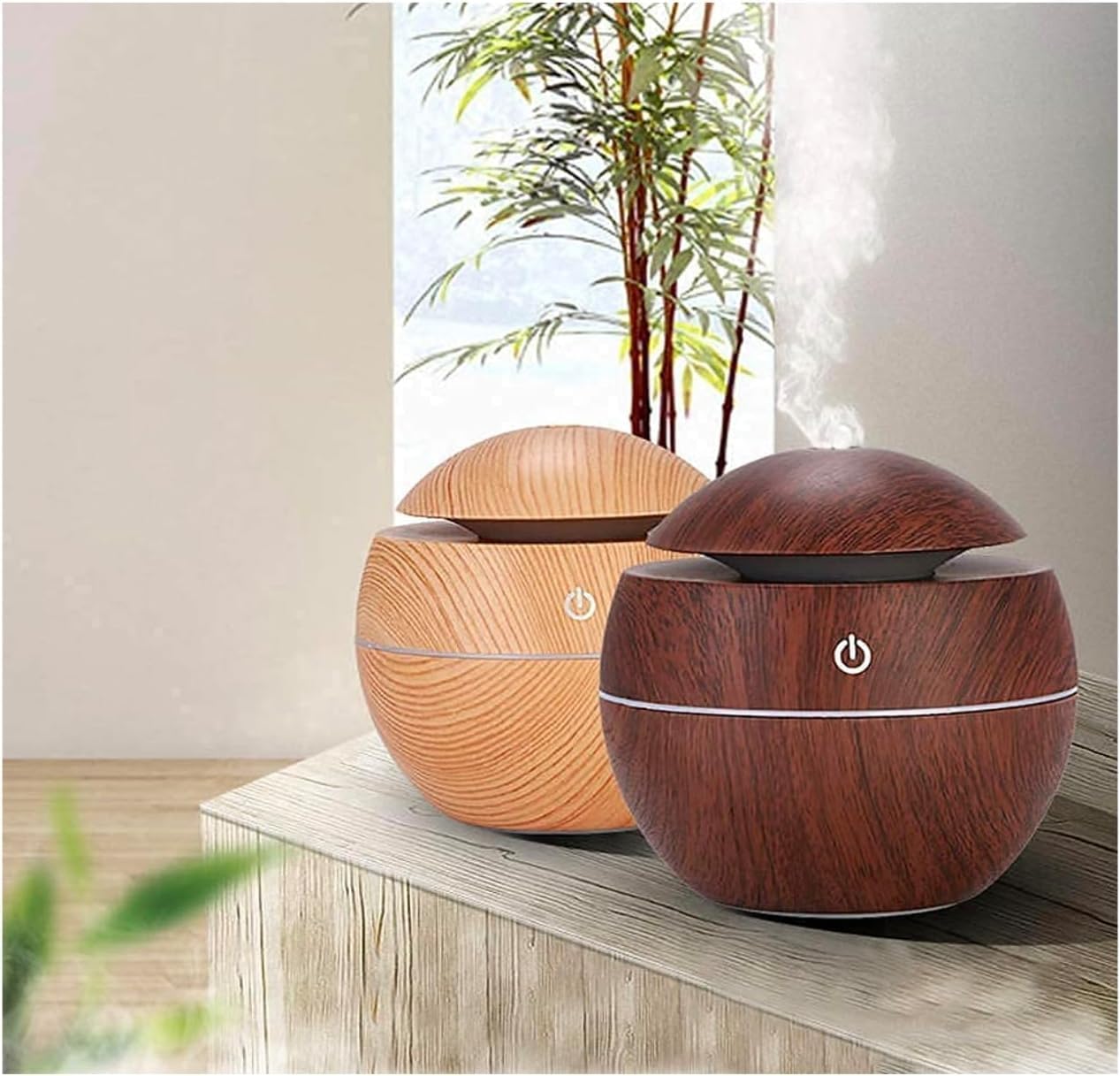 BreatheEase™ - Compact Wooden Air Humidifier