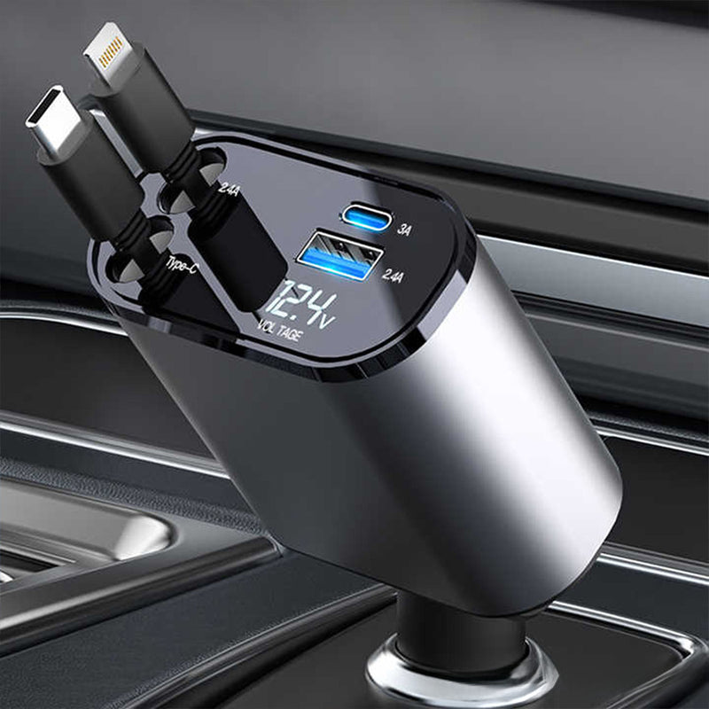 4 IN 1 RETRACTABLE CAR CHARGER