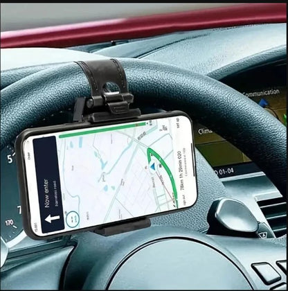 🚗 Universal Steering Wheel Phone Holder – Compact and Convenient 📱